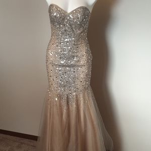 Beautiful champagne gold Terani Couture gown